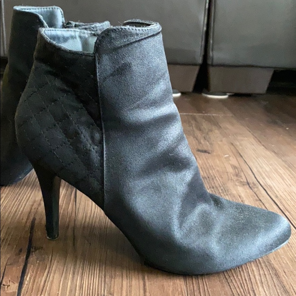 Black high heel booties